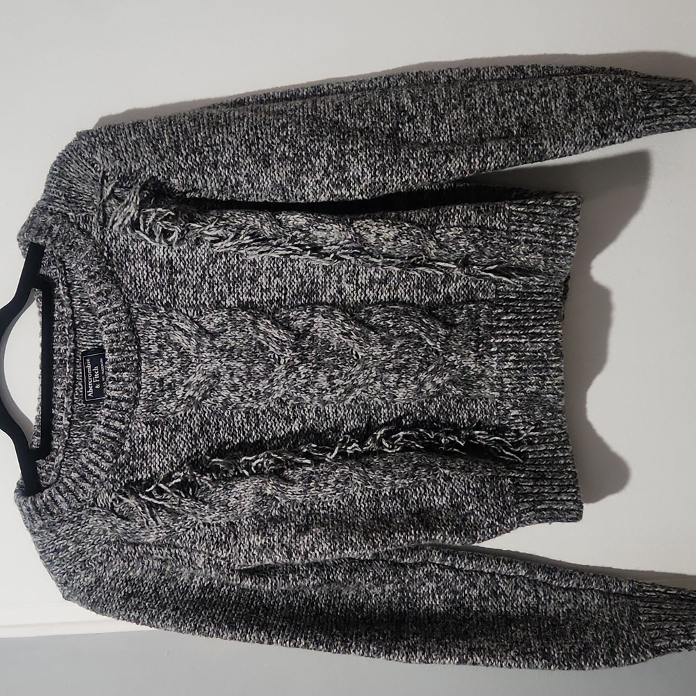 Abercrombie Fringe Cropped Sweater